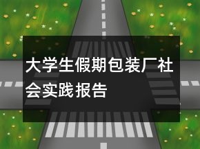 大學生假期包裝廠社會實踐報告