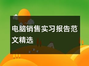 電腦銷售實習報告范文精選