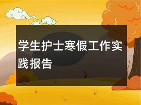 學(xué)生護士寒假工作實踐報告