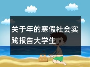 關(guān)于年的寒假社會實踐報告大學生