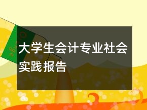 大學(xué)生會計(jì)專業(yè)社會實(shí)踐報(bào)告