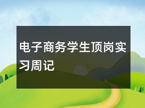 電子商務(wù)學(xué)生頂崗實習(xí)周記