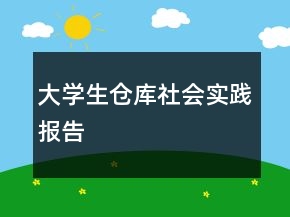 大學(xué)生倉(cāng)庫(kù)社會(huì)實(shí)踐報(bào)告