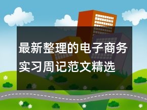 最新整理的電子商務實習周記范文精選