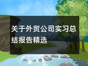 關(guān)于外貿(mào)公司實習總結(jié)報告精選