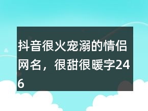 抖音很火寵溺的情侶網(wǎng)名，很甜很暖字246條