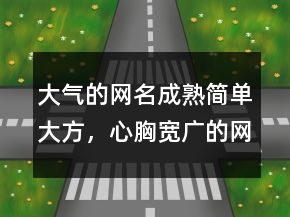 大氣的網(wǎng)名成熟簡單大方，心胸寬廣的網(wǎng)名246條