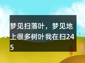 夢見掃落葉，夢見地上很多樹葉我在掃245條