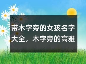 帶木字旁的女孩名字大全，木字旁的高雅女孩名字235條