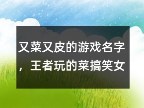 又菜又皮的游戲名字，王者玩的菜搞笑女生名字239條