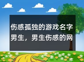 傷感孤獨(dú)的游戲名字男生，男生傷感的網(wǎng)名207條
