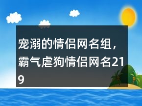 寵溺的情侶網(wǎng)名組，霸氣虐狗情侶網(wǎng)名219條
