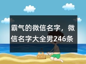 霸氣的微信名字，微信名字大全男246條