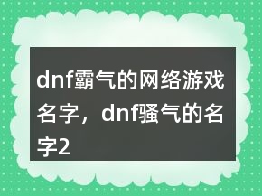 dnf霸氣的網(wǎng)絡(luò)游戲名字，dnf騷氣的名字201條