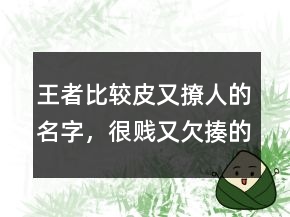 王者比較皮又撩人的名字，很賤又欠揍的六字網(wǎng)名234條