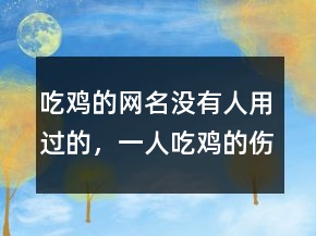 吃雞的網(wǎng)名沒(méi)有人用過(guò)的，一人吃雞的傷感網(wǎng)名232條