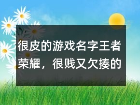 很皮的游戲名字王者榮耀，很賤又欠揍的六字網(wǎng)名220條