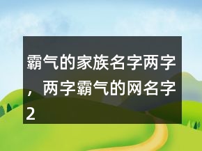 霸氣的家族名字兩字，兩字霸氣的網(wǎng)名字235條