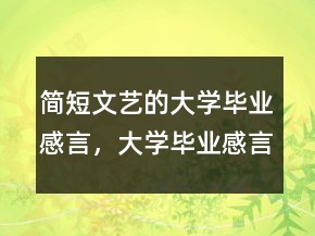 簡短文藝的大學(xué)畢業(yè)感言，大學(xué)畢業(yè)感言字左右229條