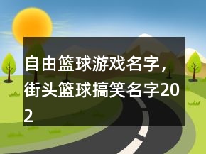 自由籃球游戲名字，街頭籃球搞笑名字202條