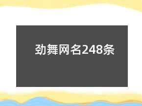 勁舞網(wǎng)名248條