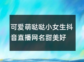 可愛萌噠噠小女生抖音直播網(wǎng)名甜美好聽208條