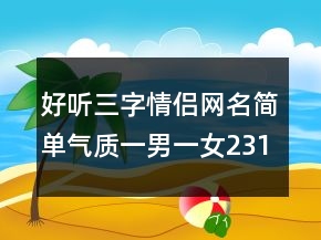 好聽三字情侶網(wǎng)名簡單氣質一男一女231條