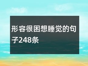 形容很困想睡覺的句子248條