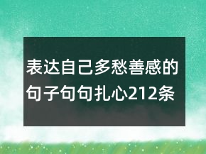 表達自己多愁善感的句子句句扎心212條