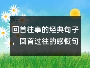 回首往事的經(jīng)典句子，回首過往的感慨句子249條