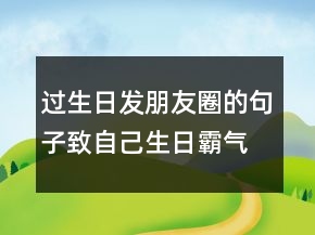過(guò)生日發(fā)朋友圈的句子致自己生日霸氣的句子206條