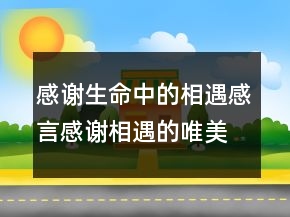 感謝生命中的相遇感言感謝相遇的唯美句子，感謝生命中的相遇感言233條