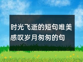 時(shí)光飛逝的短句唯美感嘆歲月匆匆的句子220條