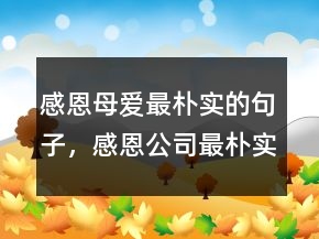 感恩母愛最樸實(shí)的句子，感恩公司最樸實(shí)的句子250條