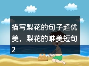 描寫梨花的句子超優(yōu)美，梨花的唯美短句216條
