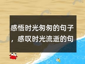 感悟時光匆匆的句子，感嘆時光流逝的句子222條