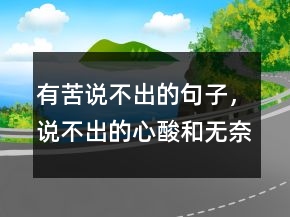 有苦說(shuō)不出的句子，說(shuō)不出的心酸和無(wú)奈的說(shuō)說(shuō)226條