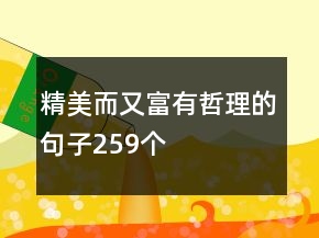 精美而又富有哲理的句子259個(gè)