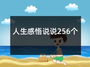 人生感悟說說256個