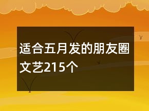 適合五月發(fā)的朋友圈文藝215個
