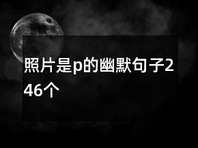 照片是p的幽默句子246個