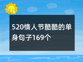 520情人節(jié)酷酷的單身句子169個(gè)