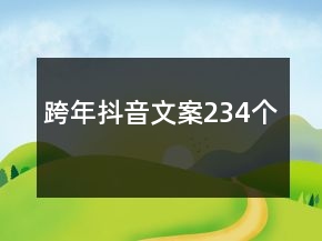 跨年抖音文案234個