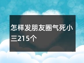 怎樣發(fā)朋友圈氣死小三215個