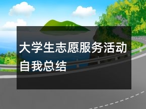 大學(xué)生志愿服務(wù)活動自我總結(jié)