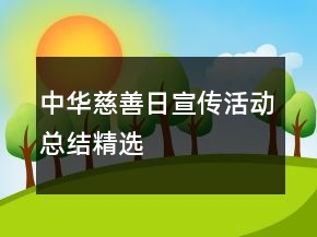 中華慈善日宣傳活動(dòng)總結(jié)精選