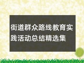 街道群眾路線教育實(shí)踐活動(dòng)總結(jié)精選集錦
