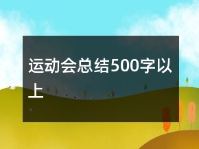 運(yùn)動(dòng)會(huì)總結(jié)500字以上