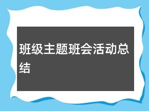 班級(jí)主題班會(huì)活動(dòng)總結(jié)