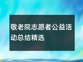 敬老院志愿者公益活動(dòng)總結(jié)精選